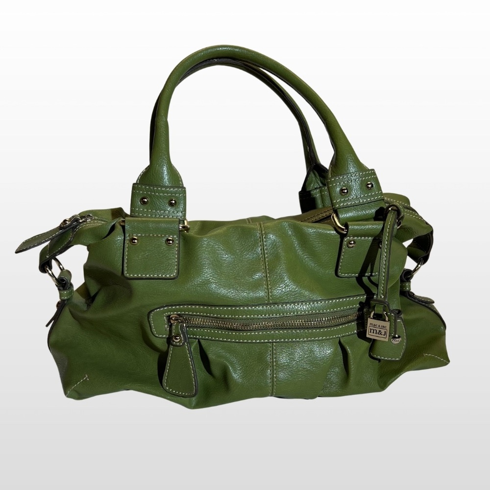 Mac &Jack black Olive Green Leather Purse
